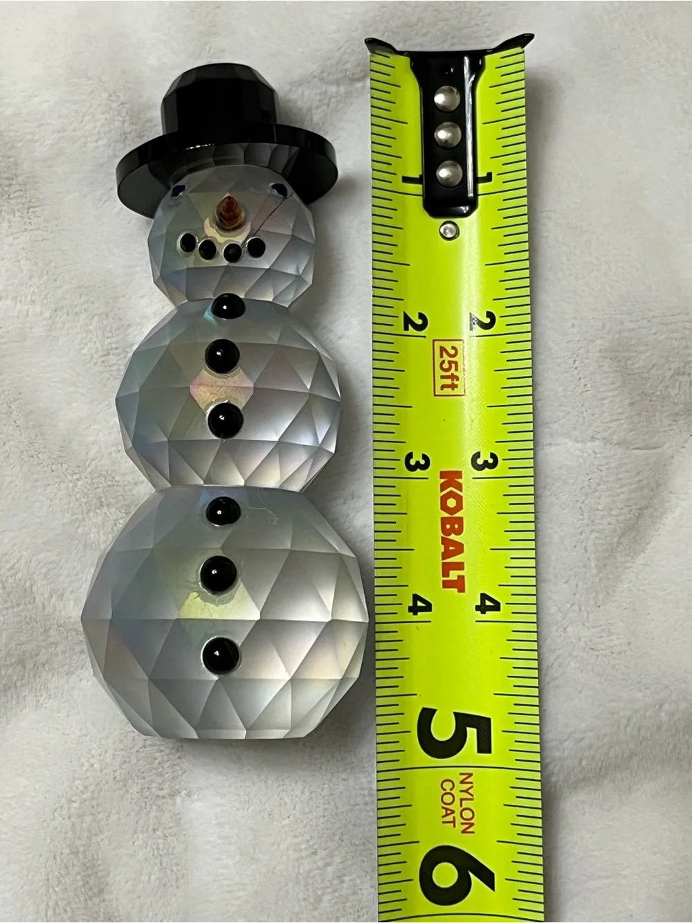 Simon Designs Crystal Snowman Figurine Christmas Holiday Decor Original Box